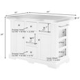 thumbnail image 4 of Crosley Julia Stainless Steel Top Kitchen Island with Square Stools in White, 4 of 6