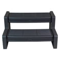 thumbnail image 4 of Vinyl Works Plastic Steps, 29" Multipurpose Indoor/Outdoor 2 Step Ladder, Black, 4 of 5