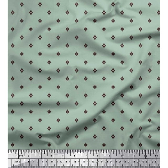 Soimoi Rayon Fabric Aztec Small Decor Fabric Printed Yard 56 Inch Wide