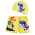 thumbnail image 1 of MIASHUI Toddler Boys Cartoon Printed Swim Trunks Bathing Suit for Kids Beach Pool Yellow,3-4 Years, 1 of 3