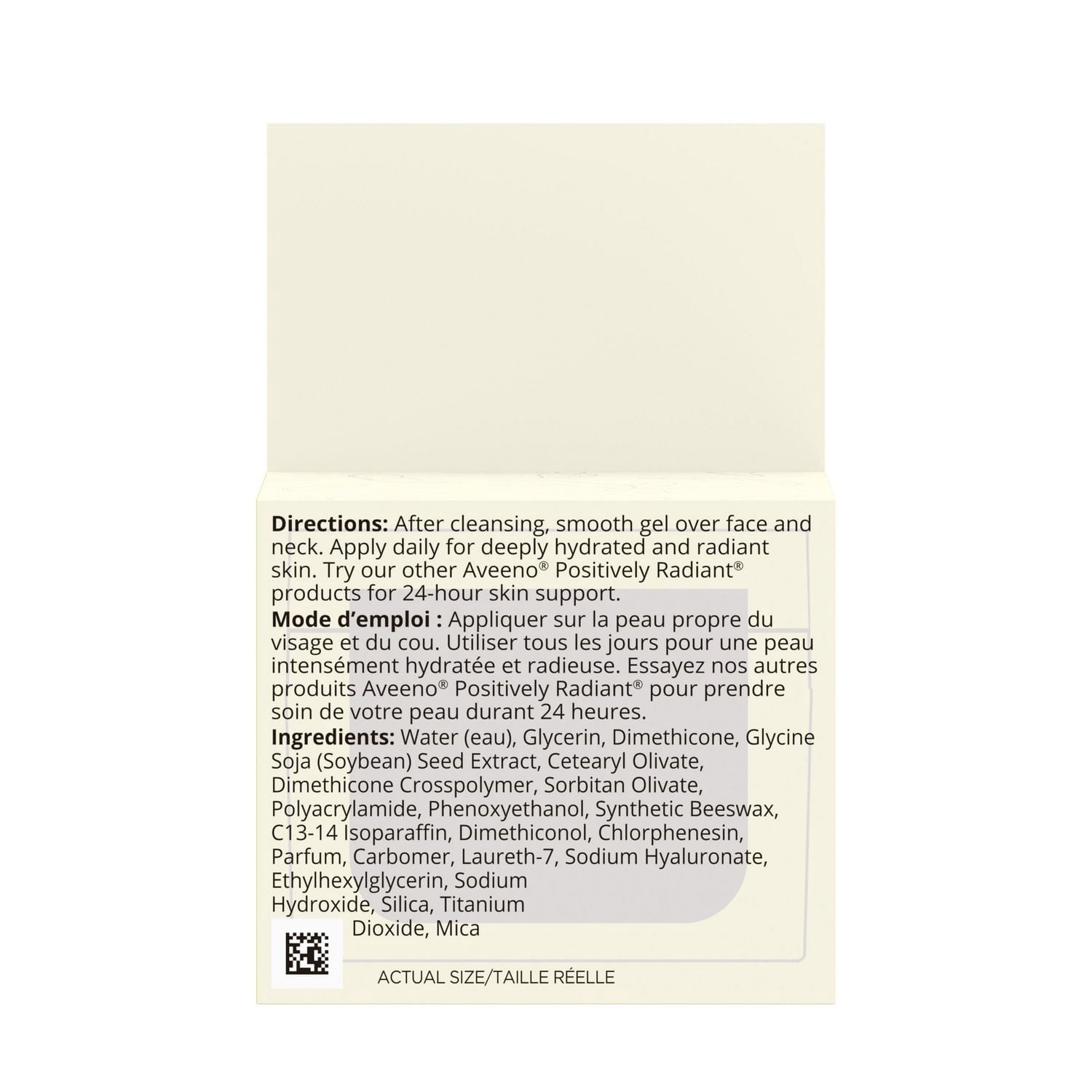 Aveeno Positively Radiant Gel Moisturizer, Hyaluronic Acid, Tone Correcting Soy, Hypoallergenic