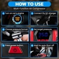 thumbnail image 2 of Bullseye 12V DC Rapid 2 Minute Auto Shut off 150 PSI Digital Gauge Tire Inflator Air Compressor, 2 of 8