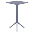 thumbnail image 4 of Sky Table de Bar Carré Pliant de 24 Pouces, Fini Gris Foncé, 4 of 8