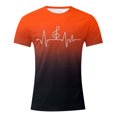 thumbnail image 1 of LUOGENLI T-shirts pour Homme pour Hommes T-Shirt à Imprimé Numérique Col Rond Manches Courtes T-Shirt T-shirts pour Hommes T-shirts Graphiques Pâques T-shirts pour Hommes T-shirts Graphiques Vintage Saint-Patrick Orange TTTG, 1 of 1