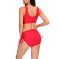 thumbnail image 4 of LSLJS Women's Sexy Solid Color Swimwear Two-piece Slim Swimsuit Bikini Straped Swimsuits, 4 of 8