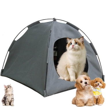 Ltdhehe Cat Tent Foldable Cat Tent With Cooler Pad Portable Refreshing And Breathable Cats Pet Tents Removable And Washable (large)