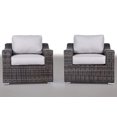thumbnail image 1 of Living Source International Chaise de Patio avec Coussin, Espresso/gris (Ensemble de 2), 1 of 9