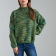 thumbnail image 2 of LOVZFMLL Chandails pour Femmes, Col Roulé Côtelé Chandail Mode Décontracté Ample Manches Longues Hauts Chauds Automne Hiver Vêtements, 2 of 5