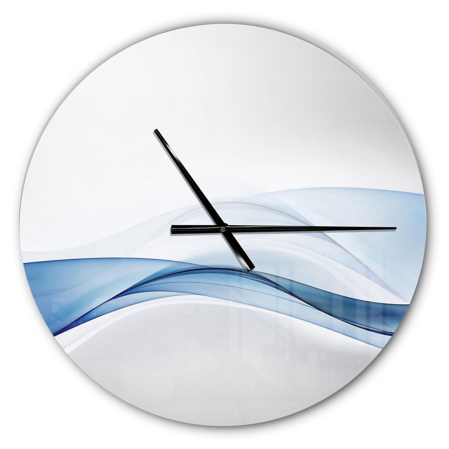 Designart Vague 3D d'éclaboussures d'eau horloge murale