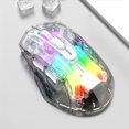 thumbnail image 1 of PEONAVET Game Mouses Game Mouses Game Connexion Filaire Connexion Sans Fil Connexion Bluetooth le Troisième Faux Examen Entièrement Transparent Effet de Lumière Cool RVB Réglage DPI 5 Vitesses Mouse, 1 of 1