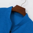 thumbnail image 4 of aohooy Track Jacket for Men Athletic Workout Lightweight Windproof Jacket Casual Spring Fall Windbreaker Bomber Zip Up Golf Coat Blue,XL, 4 of 9