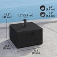 thumbnail image 3 of Outsunny Fillable Patio Umbrella Base Umbrella Stand with Wheels, Black, 3 of 10
