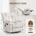 thumbnail image 2 of YSICK Swivel Rocker Recliner Chair with USB Ports Chenille for Living Room,Beige, 2 of 7