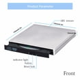 thumbnail image 4 of ZheElen Exterior PC CD Writer Portable Shockproof Indoor Outdoor DVD Driver Noise Cancelling Notebook Computer Optical Reader Silver, 4 of 6