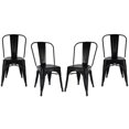 thumbnail image 1 of Ens, de 4 chaises sans bras laquées Roch de Plata Décor Import Inc en noir, 1 of 2