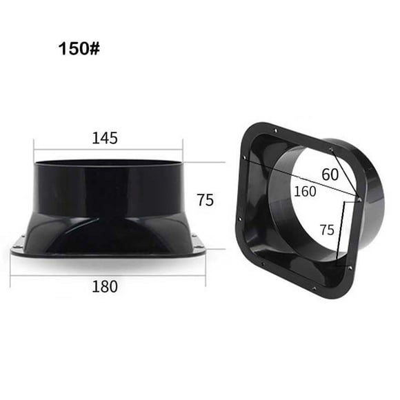 100-300mm ABS Flange Duct Fan Hose Connector Air Ventilation Adapter For Kitchen Hood Ventilator Pipe Connecting Household Acces