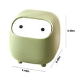 thumbnail image 3 of Modern Plastic Trash Can With Lid Wastebasket For Bathroom Vanity, Desktop, Tabletop Or Coffee Table - Dispose Of Cotton Rounds, Makeup Sponges, Tissues, 3 of 5