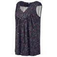 thumbnail image 3 of Innerwin Haut d'Été Col en V Débardeurs pour Femmes Imprimé Floral Boho T-Shirts Noir 5TG, 3 of 5