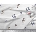 thumbnail image 2 of Soimoi Blue Poly Georgette Fabric Butidar Jamdani Printed Fabric 1 Yard 42 Inch Wide, 2 of 2