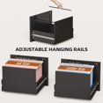 thumbnail image 4 of Classeur Vertical à 3 Tiroirs avec Verrous Indépendants, Armoire de Rangement de Bureau en MDF Noire avec Rails Ajustables pour Formats A4 et Lettre, Design Compact pour la Maison Ou le Bureau, 15,7 Pouces x 39,8 Pouces, 4 of 7
