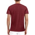 thumbnail image 2 of Innerwin Blouse Crew Neck Mens Summer Tops Work Henley Collar Regular Fit T Shirts Wine Red M, 2 of 5