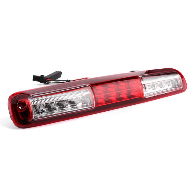 Feu de Frein LED, Longue Durée de Vie Feu de Frein Haute Visibilité pour Voiture Rouge et Blanc, Rouge, Noir