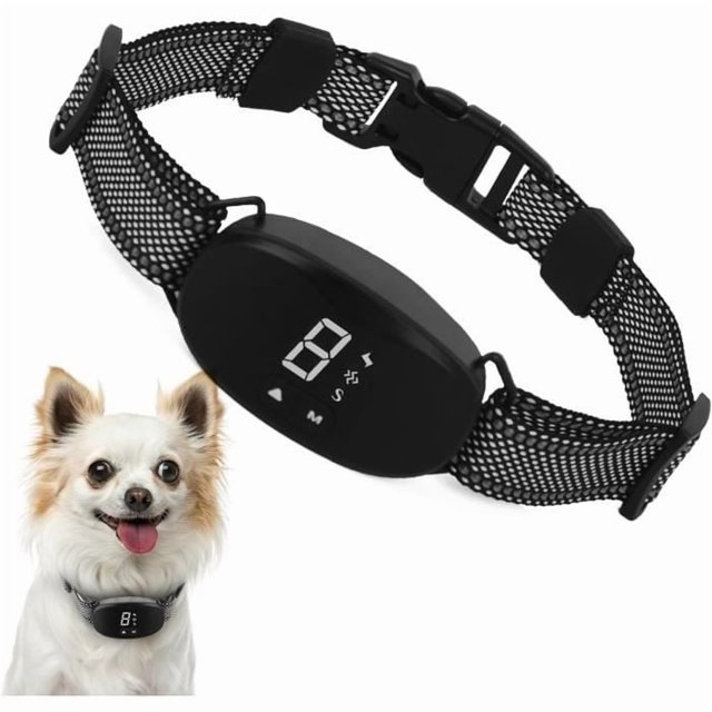 Anti Bark Dog Collar, Rechargeable Smart Training Collar with Electric Shock/Vibration/Sound 3 Harmless Modes