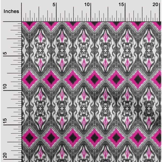 oneOone Polyester Lycra Fabric Geometric Ikat Fabric Prints By Yard 56 Inch Wide