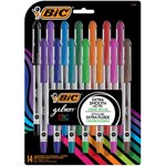 BIC Gel-ocity Stylo de gel stic lisse, point moyen (0.7 mm), Couleurs assorties, 14-Count, Stylos d'encre de gel vibrants et lisses