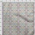 thumbnail image 4 of oneOone Rayon Teal Blue Fabric Block Craft Projects Decor Fabric Printed By The Yard 56 Inch Wide-M4, 4 of 5