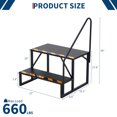 thumbnail image 1 of BeesClover RV Steps with Handrail,Heavy Duty Stable Universal Stair,Mobile Home Stairs Outdoor RV Step Ladder for Travel Trailer Pool Hot Tub Trampoline, 1 of 7