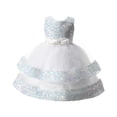 thumbnail image 1 of FAIWAD Robe Princesse Tutlle à Paillettes pour Tout-Petites Filles Sans Manches à Col Rond Robe en Dentelle Patchwork, 1 of 4