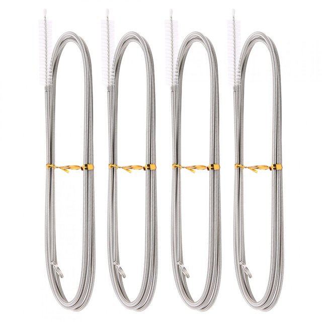 4Pcs Long Flexible Réfrigérateur Brosse Tuyau de Vidange Trou Dragage Outils Accessoire