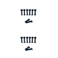 thumbnail image 1 of ZheElen Skate Board Bridge Nails Nut Set Replacement Parts Longboard Tools Hardware Professional Boarding Screws Supplies Black 29mm 2Set, 1 of 6