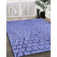 thumbnail image 3 of Ahgly Company Tapis d'Intérieur Lavable en Machine Carré Bleu Denim, 6 Pieds Carré, 3 of 7
