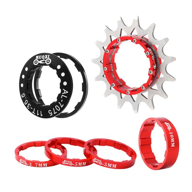 maskred Single Speed Flywheel Set Mountain Bike Red 15T