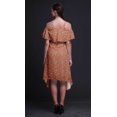thumbnail image 4 of Bimba Robe Shift Épaules Dénudées Style Chic Imprimé Océan Orange pour Femmes Tunique d'Été - Petit, 4 of 6