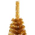 thumbnail image 4 of vidaXL Artificial Half Christmas Tree with Stand Gold 180 cm PET, 4 of 5