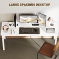 thumbnail image 4 of HOMCOM 71" Computer Desk, Study Desk with Metal Legs, White, 4 of 10