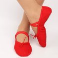 thumbnail image 1 of Chaussures de Ballet à Semelle Fendue, Bout Rond, Plates en Toile, Chaussures de Danse pour Enfants et Adultes, 1 of 4