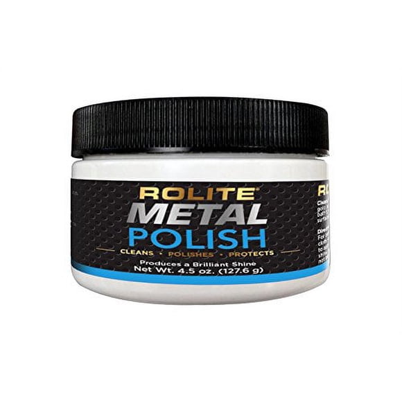 Rolite - RMP45z Metal Polish Paste - Industrial Strength Scratch Remover and Cleaner, Polishing Cream for Aluminum, Chrome, Stainless Steel and Other Metals, Non-Toxic Formula, 4.5 Ounces, 1 Pack