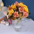 thumbnail image 4 of Birdeem High-End Artificial Flowers Diamond Rose Artificial Flowers 5 Forks 10 Mini Roses Home Decoration Plastic Flowers, 4 of 12
