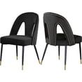 thumbnail image 1 of Meridian Furniture Akoya Velvet Dining Chair, Black (Set of 2), 1 of 6