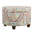 thumbnail image 2 of Homepop Décoration pour la Maison / Pouf Rond Rembourré avec Rangement / Pouf avec Rangement pour Salon et Chambre, Motif Cachemire Audacieux, Grand, 2 of 2