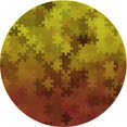 thumbnail image 1 of Ahgly Company Tapis Rond Lavable en Machine Intérieur Caramel Brun, 3 Pieds Rond, 1 of 7