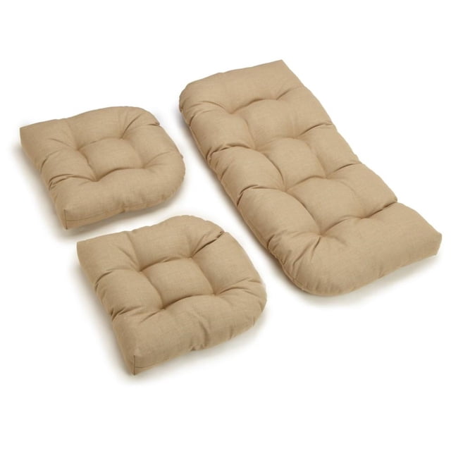 Ensemble de Coussins Capitonnés pour Causeuse en Polyester Filé en Forme de U (Ensemble de 3)