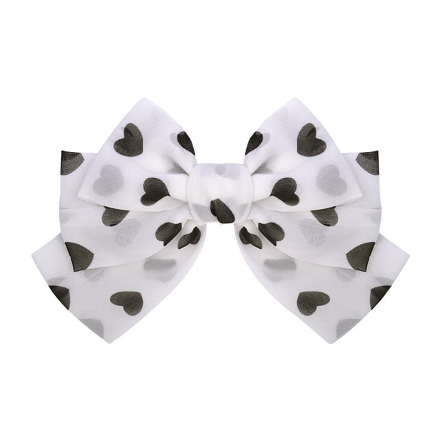 Large Bande de Cheveux Noeud Papillon Épais Réglable Multicolore Poneytail Titulaire Bobby Snag Libre Cheveux Corde Bobby Broches Scrunchies pour les Filles de Style Cadeau Heart01