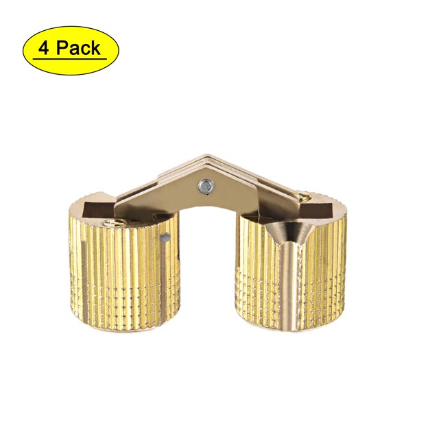 Unique Bargains Cylindrical 16mm Invisible Furniture Hinge Concealed Hinge 180 degree Opening Angle 4pcs