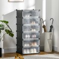 thumbnail image 2 of HOMCOM Organisateur de Rangement en Cubes avec Portes, Armoire Modulaire Bricolage à 6 Cubes Noire, 2 of 10