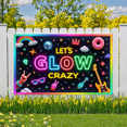 thumbnail image 2 of Neon Lights Glow Party Banner Retro Design Disco Theme for Birthday Party Indoor Decoration Dance Event, 2 of 5